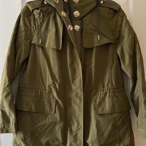 Used Burberry hooded jacket in green